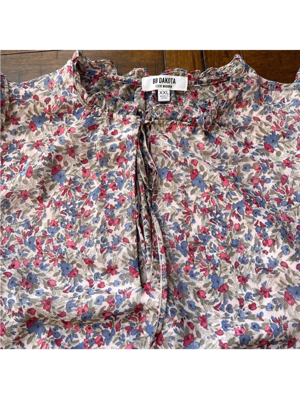 BB Dakota by Steve Madden Canyon Moon Blue and Pink Floral Dress XXL - Picture 10 of 13